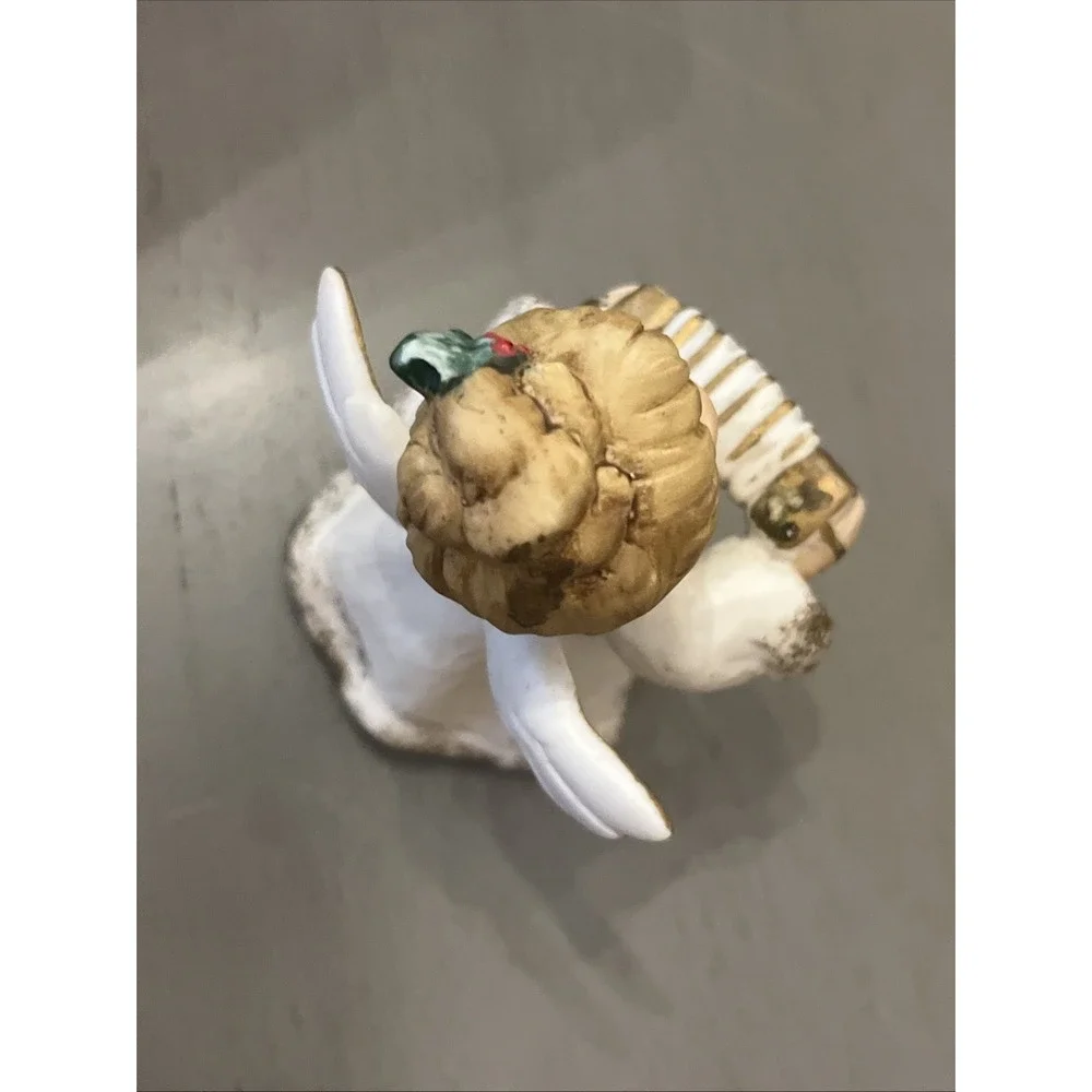 Homco Vintage Christmas‎ Angel Accordion Bisque Figurine